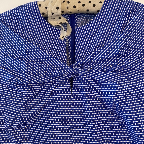 COS cobalt and white blouse - Picture 3 of 5